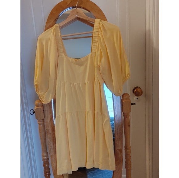 Shinestar Juniors Puff Sleeve Tiered Dress - Picture 1 of 1